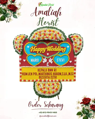 Karangan Papan Bunga Pernikahan di Koto Pulai